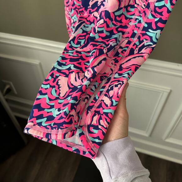 Lilly Pulitzer Pink and Blue Patterned Leggings - Picture 2 of 4